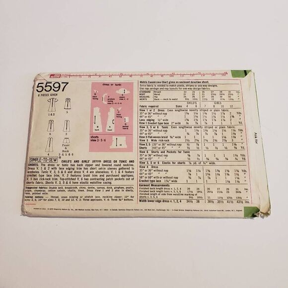 Vintage Simplicity Sewing Pattern  - Picture 2 of 3